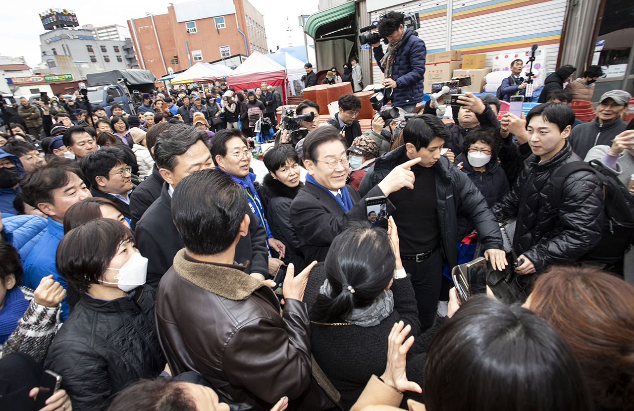 민주당 이재명 대표는 총선 레이스 내내 '정권심판론' 프레임을 들고 나왔고, 이 프레임은 효과적으로 작동했다. Ⓒ 사진 = 지유석 기자