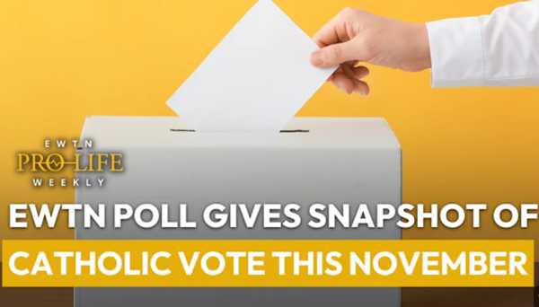 가톨릭 방송 EWTN이 대선 여론조사에 대한 방송을 하고 있다. (사진:유투브 캡처)