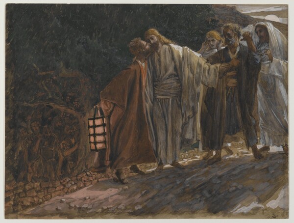 ㅅㅅ으로James Tissot (Nantes, France, 1836–1902, Chenecey–Buillon, France). The Kiss of Judas (Le baiser de Judas), 1886–1894.