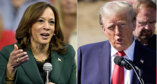 카멀라 해리스(좌)와 도널드 트럼프 후보(우)