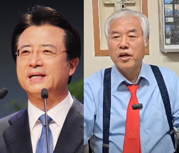 오정현 목사(좌)와 전광훈 목사(우)