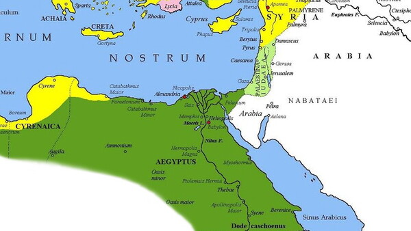 아라비아 지역은 독립된 지역으로 로마제국은 이 지역을 Arabia Nabatea 로 지칭했다. 나바트 왕국의 영토였다.